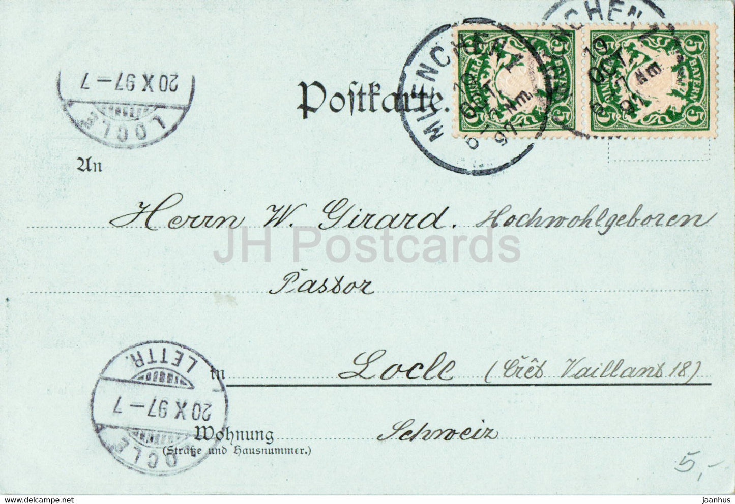 Gruss aus Munchen - Munich - Karlsplatz - old postcard - 1897 - Germany - used