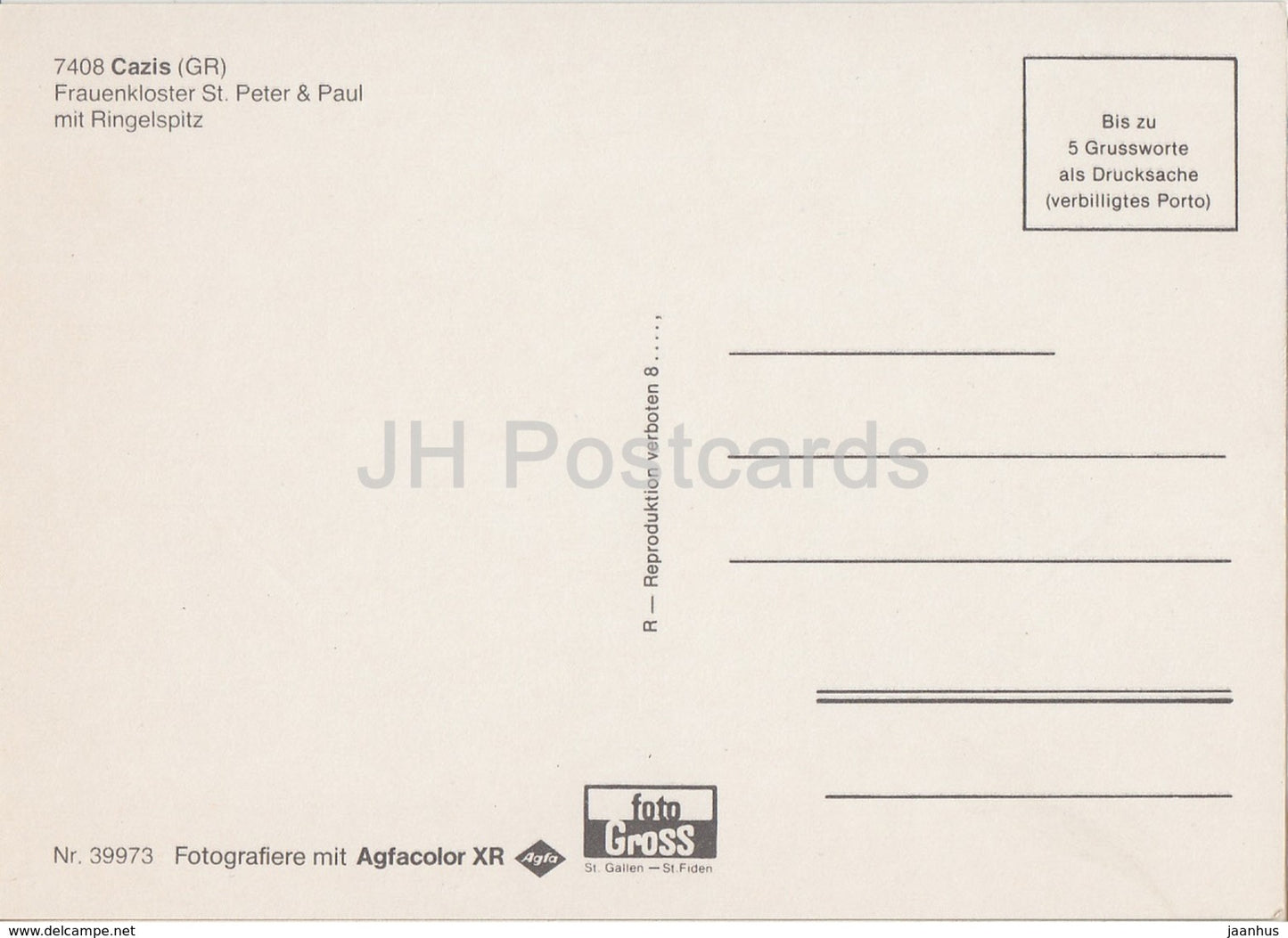 Cazis - Frauenkloster St Peter & Paul mit Ringelspitz - convent - Switzerland - unused