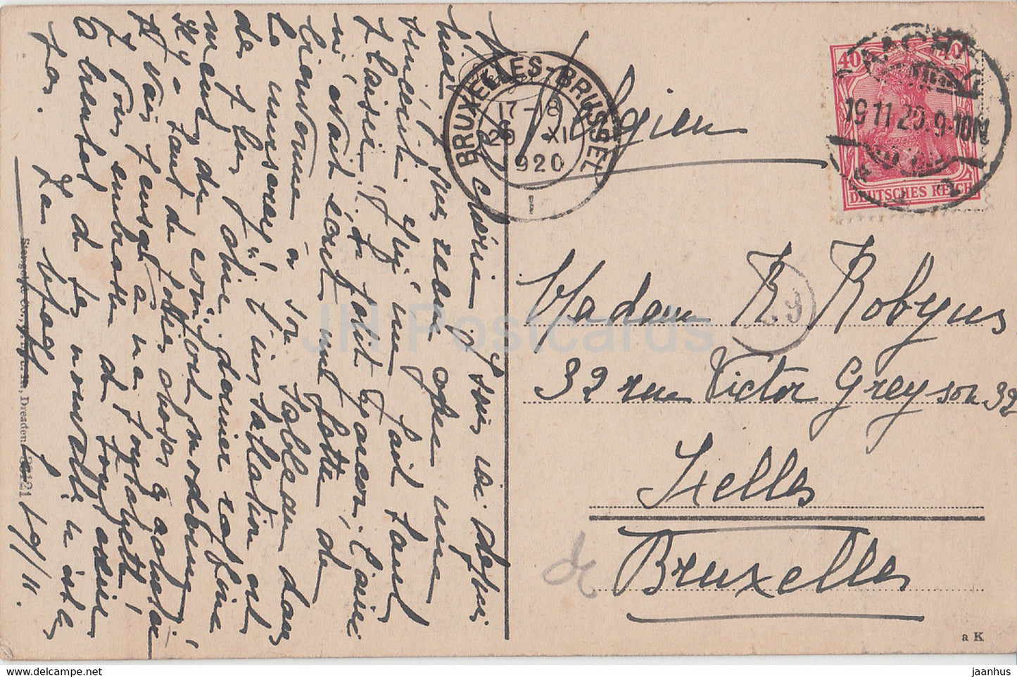 Aachen - Partie im Stadtwald - old postcard - 1920 - Germany - used