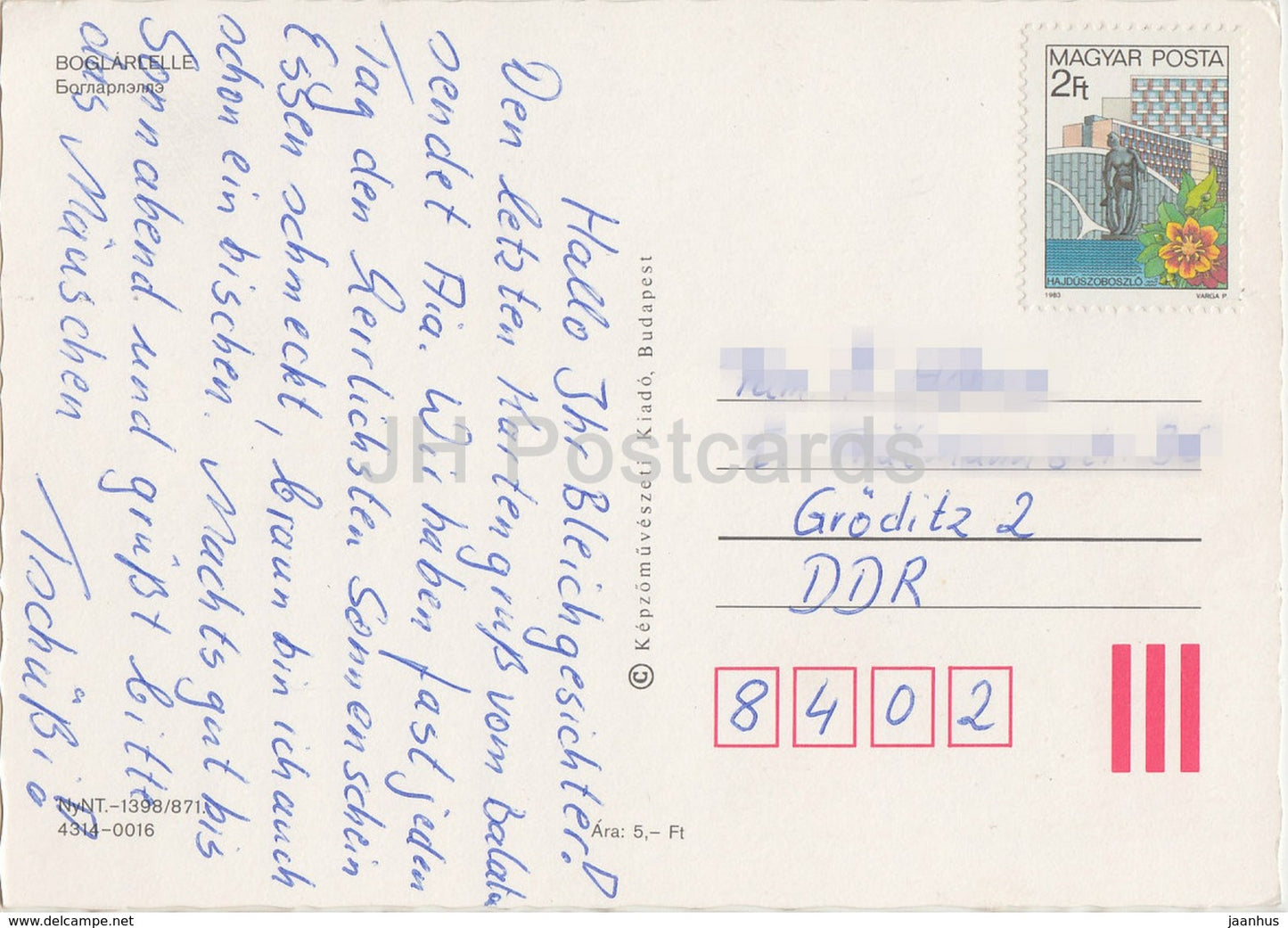 Boglarlelle - plage - sculpture - église - multiview - années 1980 - Hongrie - utilisé