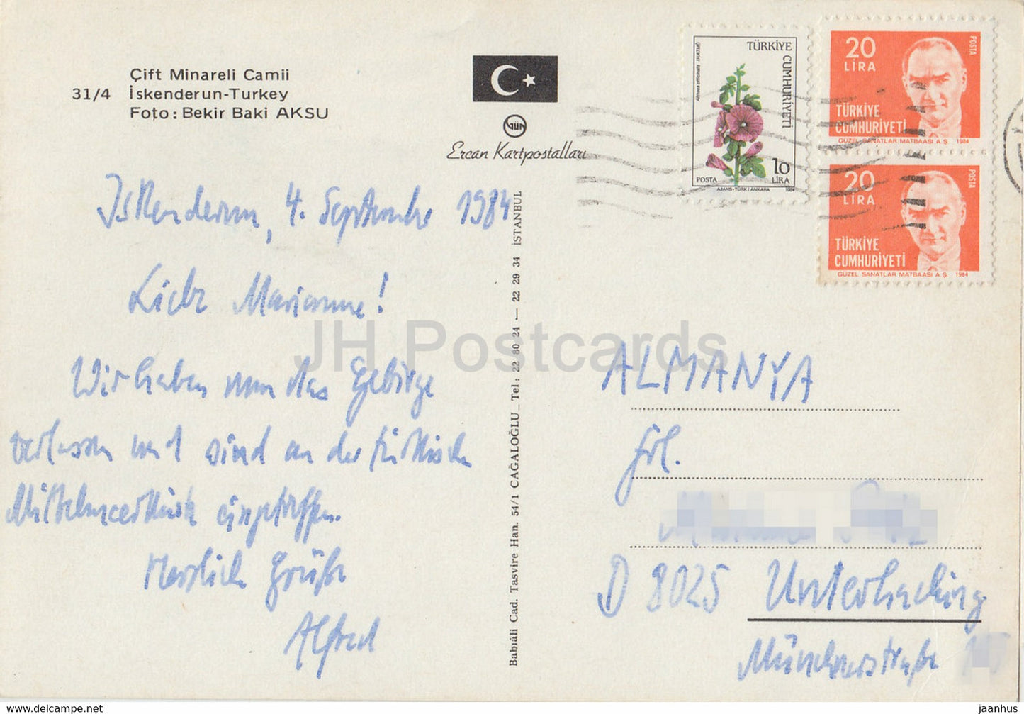 Iskenderun - Mosquée Minareli - 1984 - Turquie - occasion