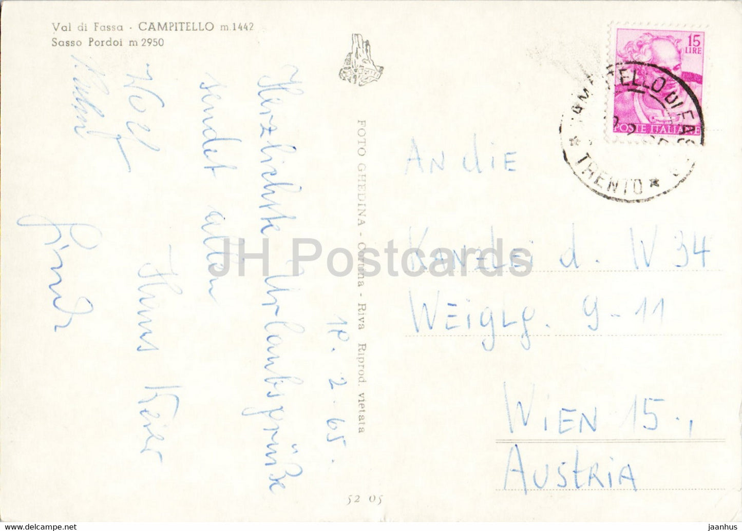 Val di Fassa - Campitello - Sasso Pordoi - 1965 - Italy - used
