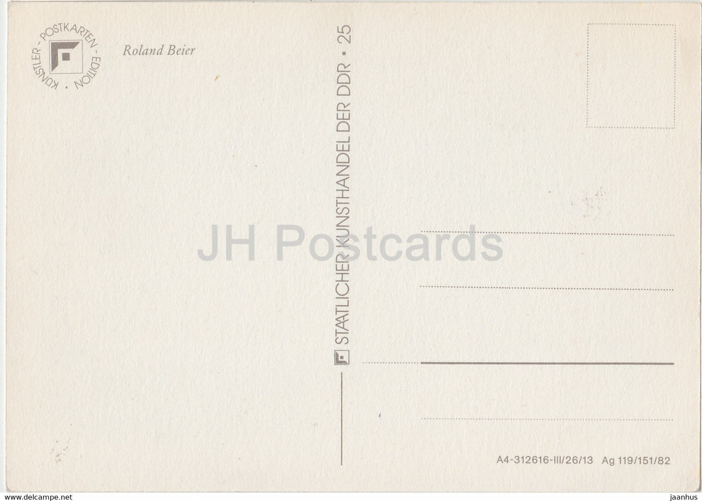 peinture de Roland Beier - Art allemand - Allemagne DDR - inutilisé