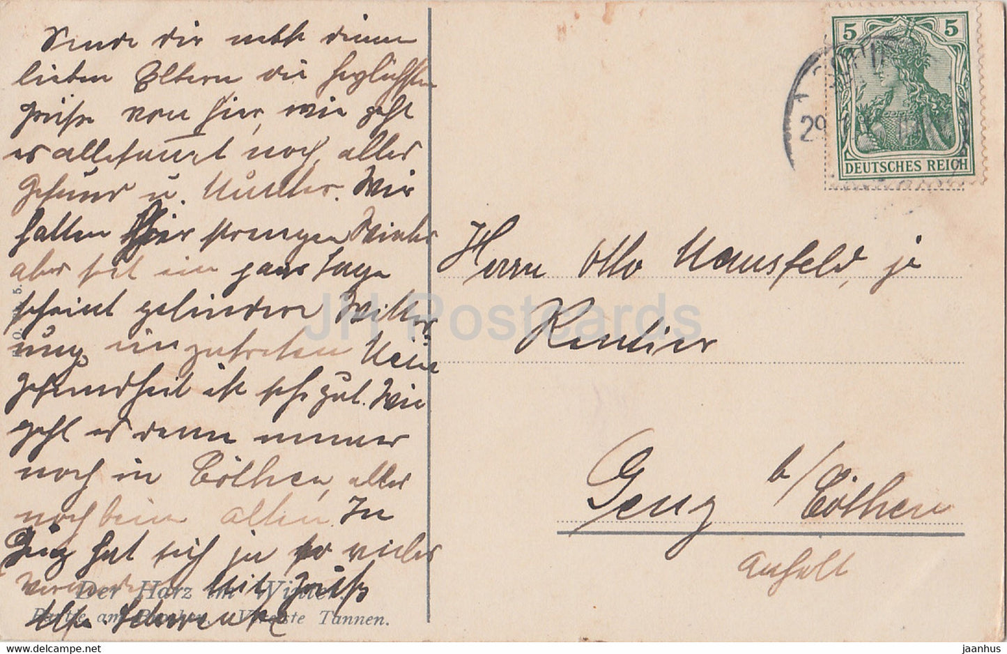 Der Harz im Winter - Partie am Brocken - Vereiste Tannen - old postcard - Germany - used