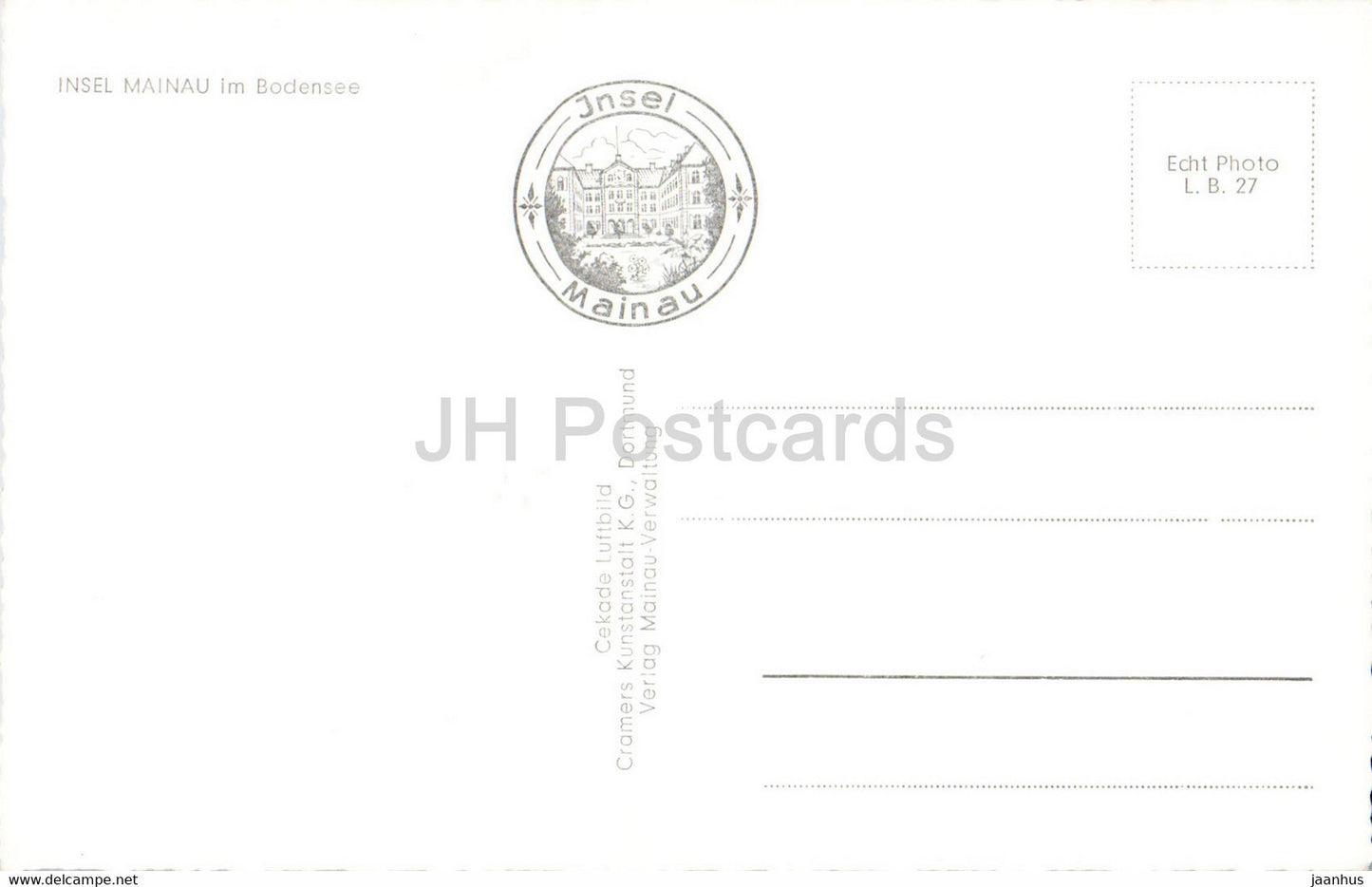 Insel Mainau im Bodensee - carte postale ancienne - Allemagne - inutilisée