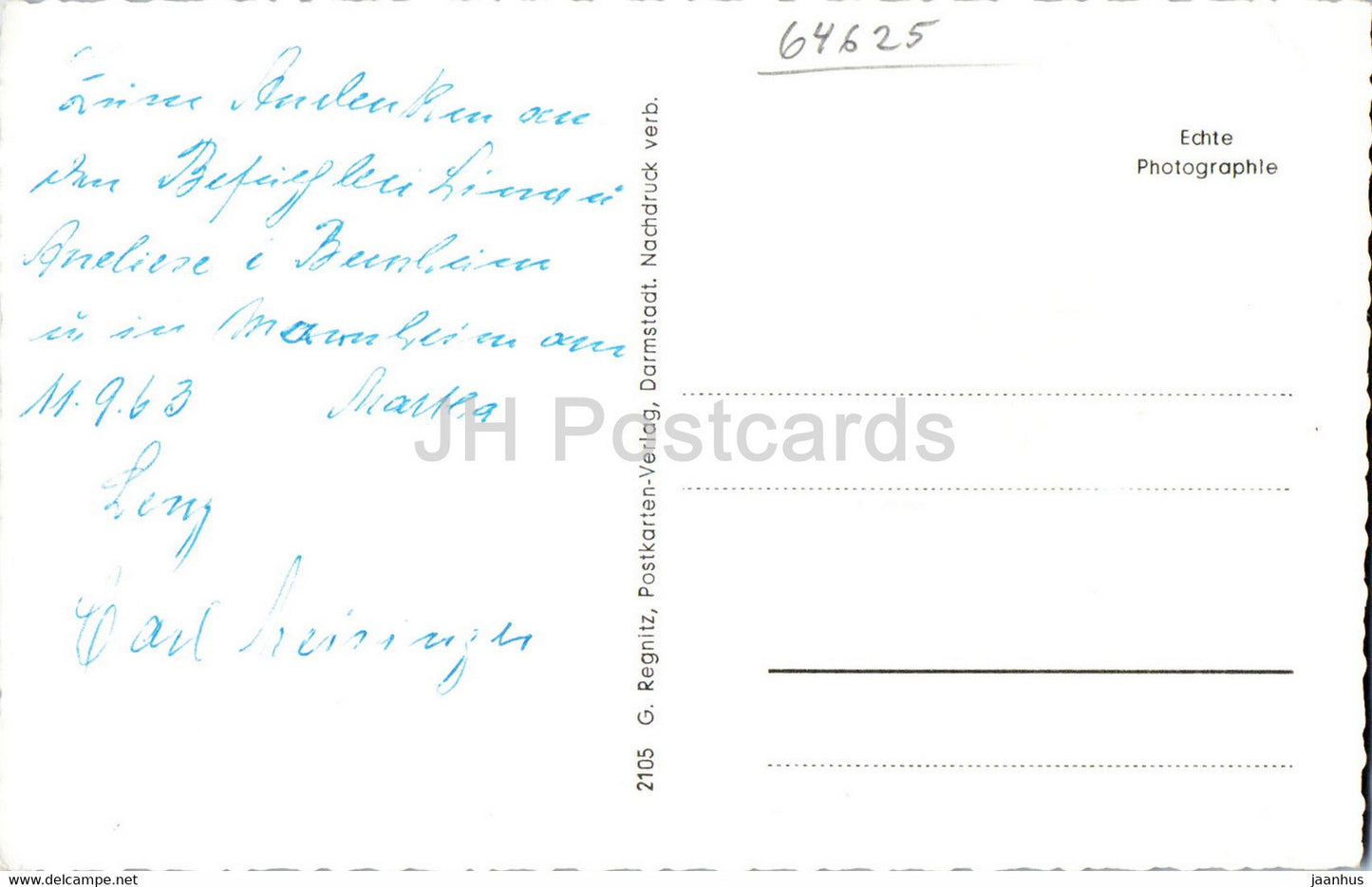 Bensheim a d Bergstrasse - Schloss Schonberg - Mittelbrucke - Krankenhaus - old postcard - 1963 - Germany - used