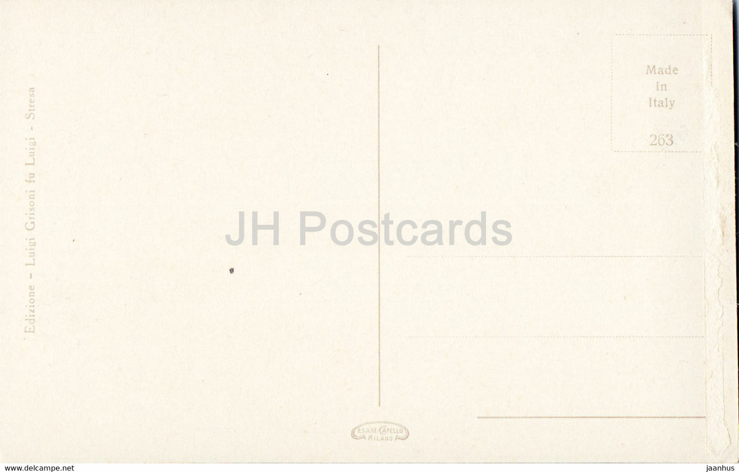 Lago Maggiore - Isola Bella - boat - 263 - old postcard - Italy - unused