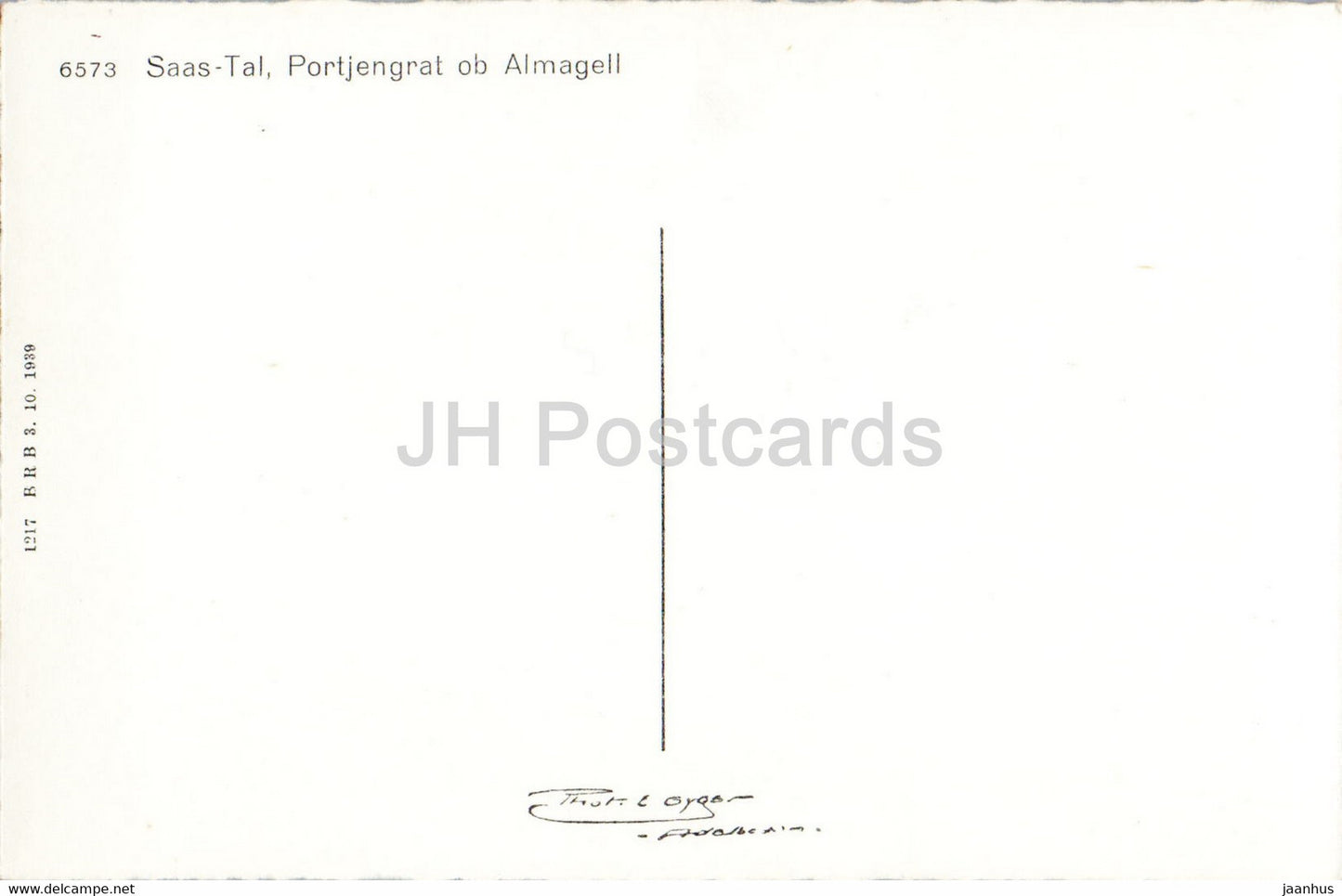Saas Tal - Portjengrat ob Almagell - 6573 - carte postale ancienne - Suisse - inutilisée