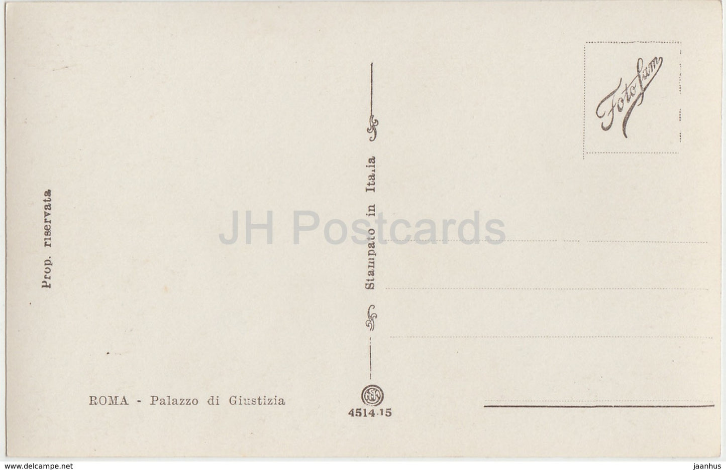 Roma - Rome - Palazzo di Giustizia - palace - 4514-15 - old postcard - Italy - unused