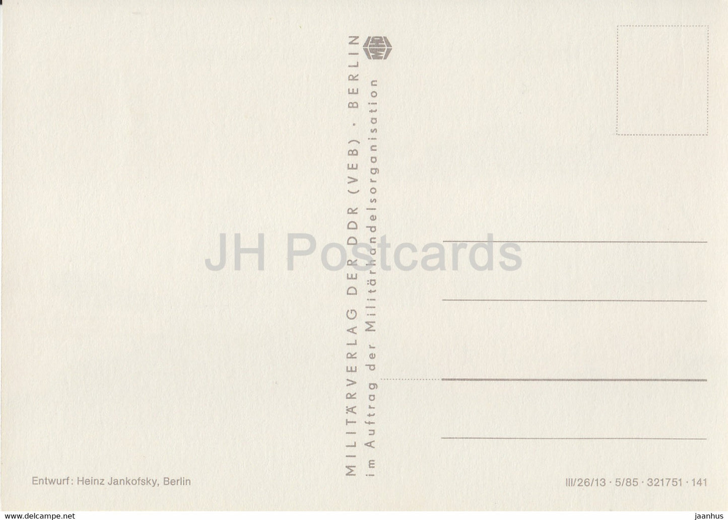 Ich gehe nach der Ubung gleich in Urlaub - tank - humour - DDR Germany - unused