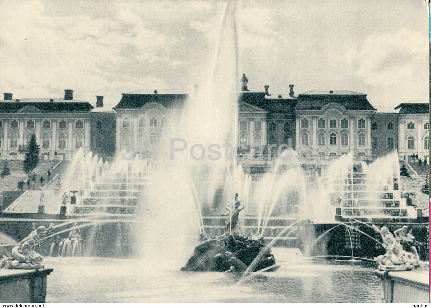 Pool of the Great Cascade - Petrodvorets reborn from the ashes - 1970 - USSR Russia - unused - JH Postcards
