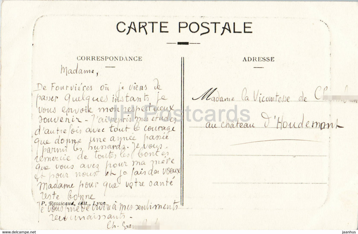 Lyon - Eglise de Fourvieres - church - old postcard - France - used