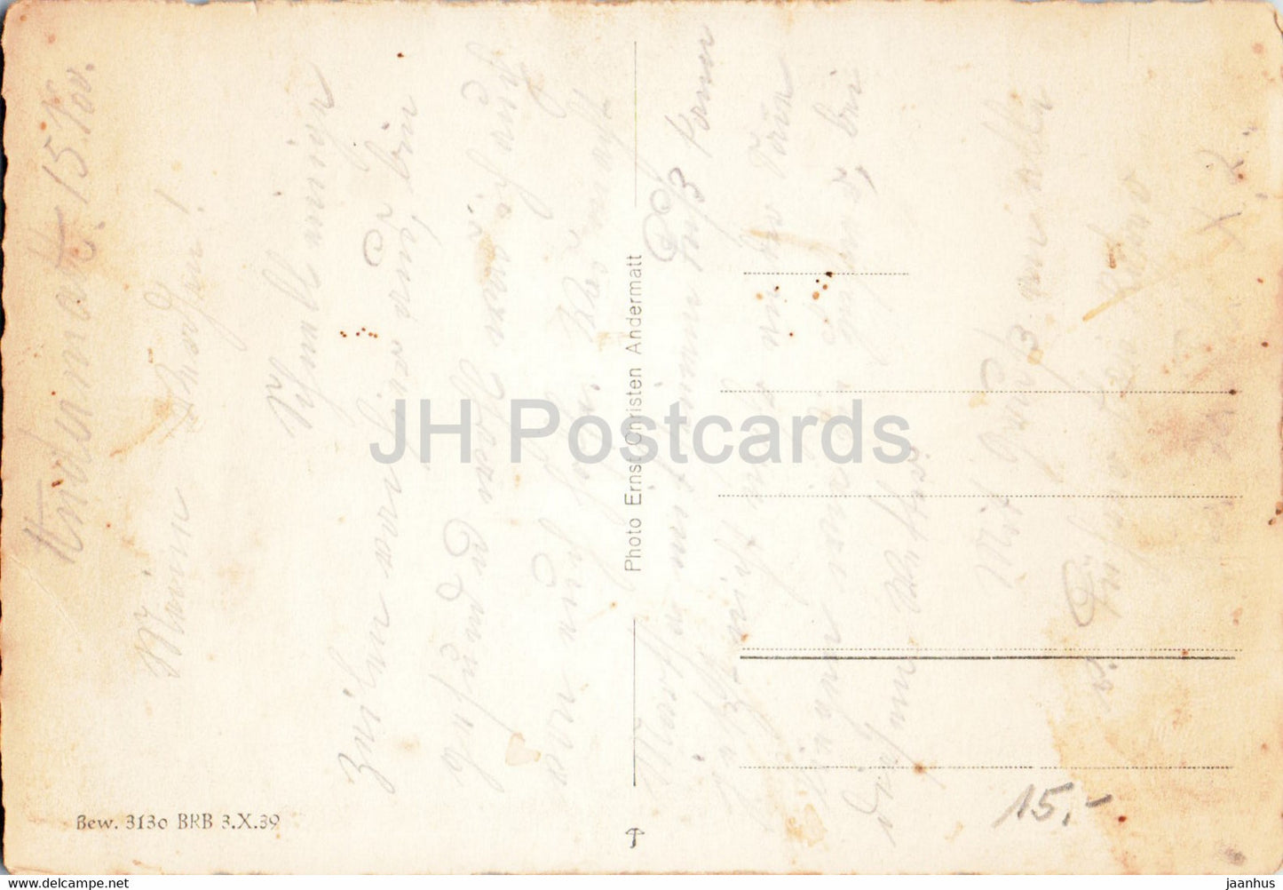 Andermatt gegen Furka - railway - train - 3130 - old postcard - Switzerland - used