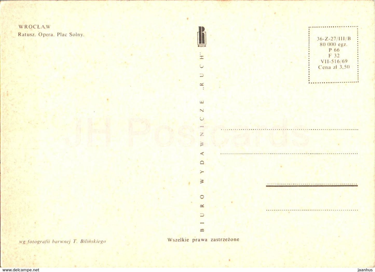 Wroclaw - Ratusz - Opera - Plac Solny - Town Hall - Opera House - Solny square - multiview - Poland - unused