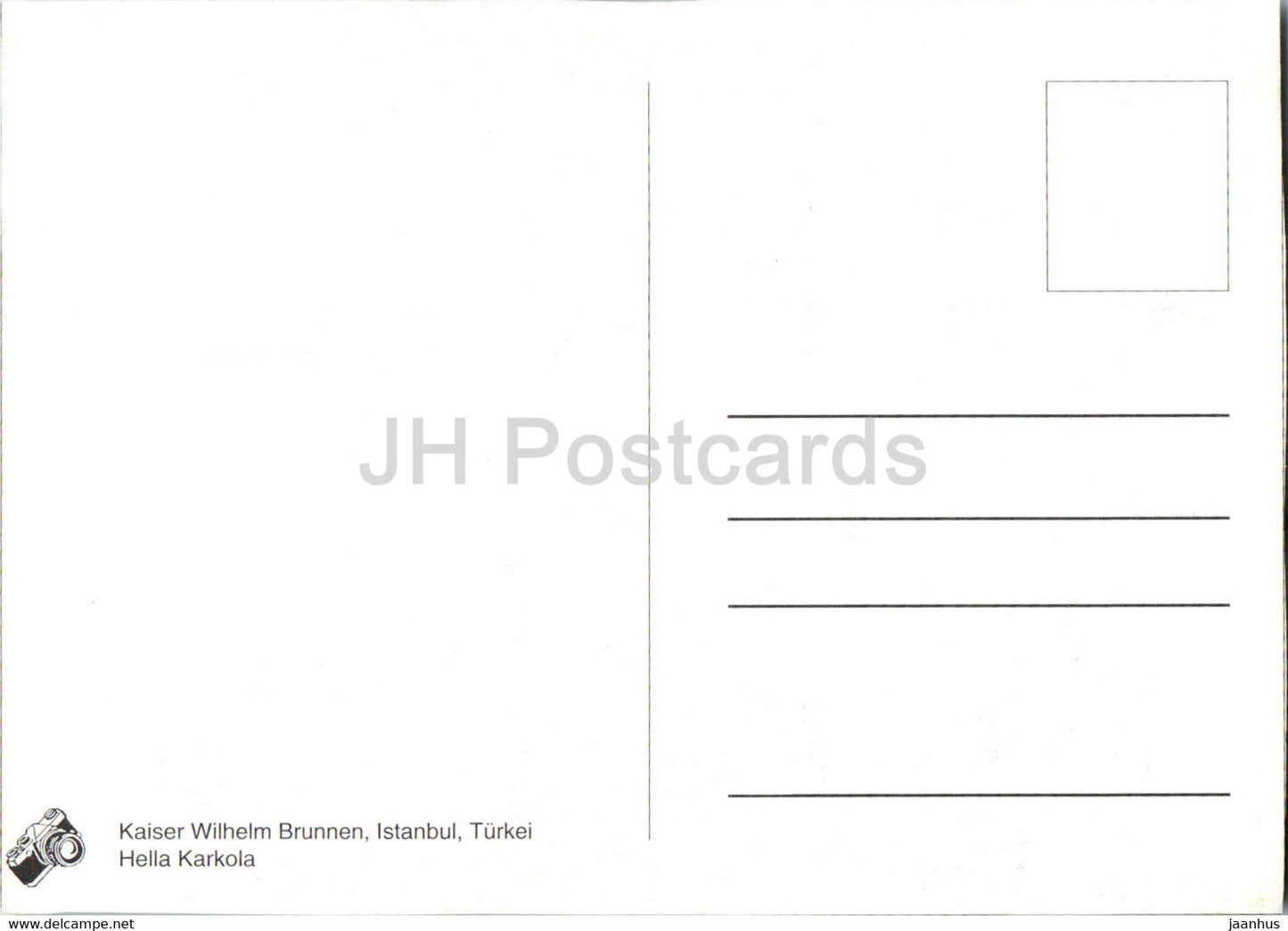 Istanbul - Kaiser Wilhelm Brunnen - Fontaine allemande - carte postale sur papier fin - Turquie - inutilisée