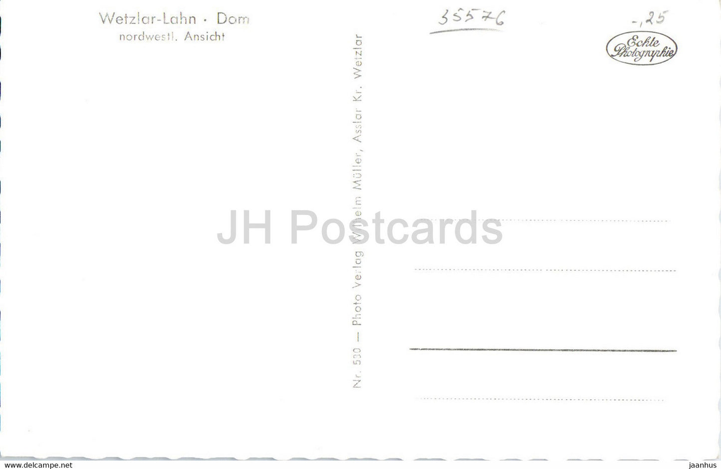 Wetzlar Lahn - Dom - Nordwestl Ansicht - cathedral - old postcard - Germany - unused