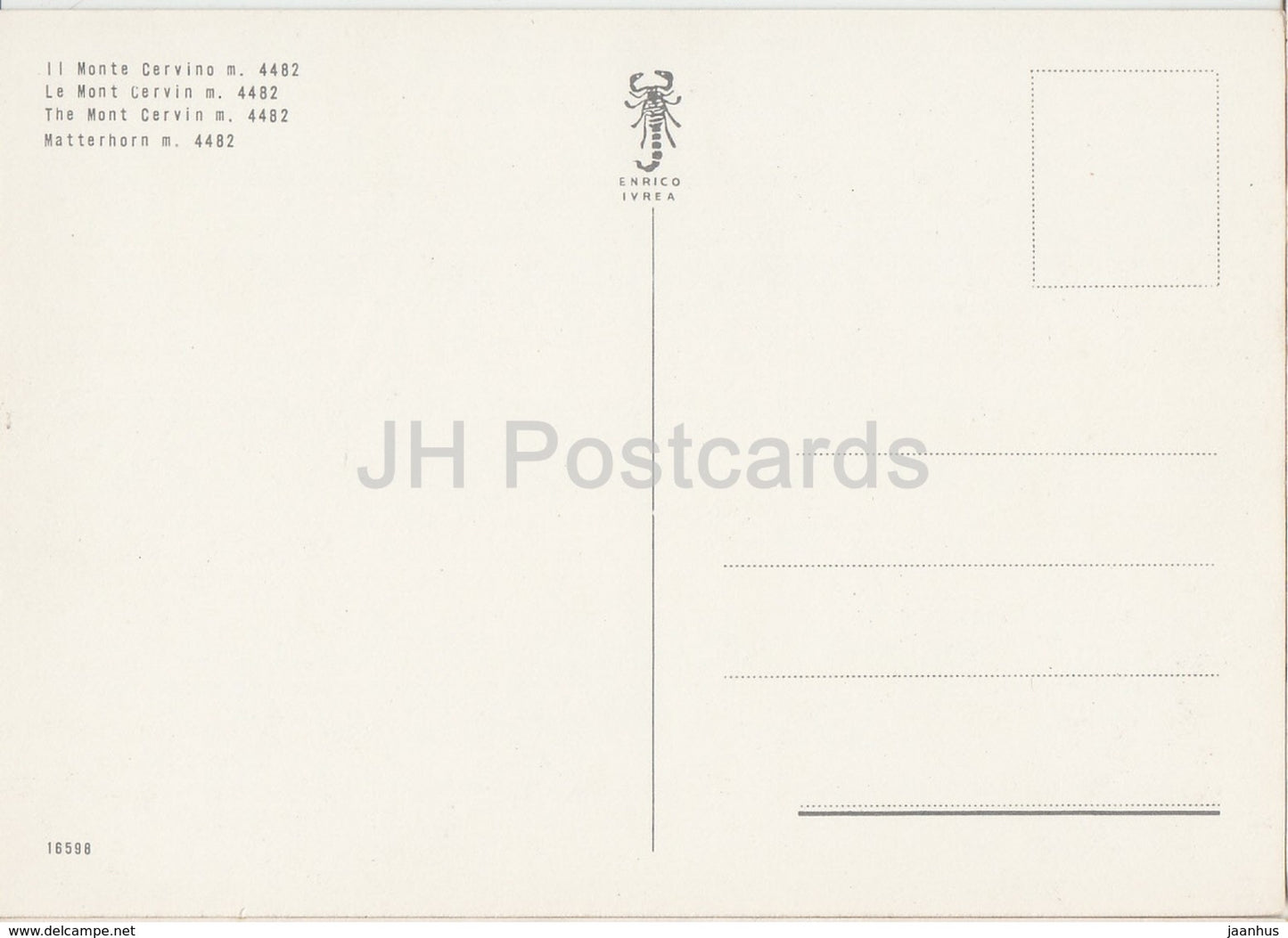 Il Monte Cervino 4482 m - Matterhorn - Italy - unused