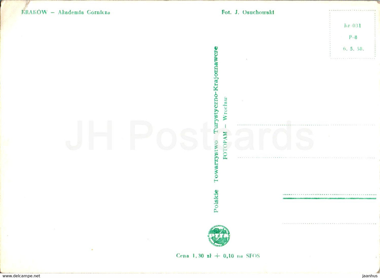 Krakow - Akademia Gornicza - Mining Academy - old postcard - Poland - unused