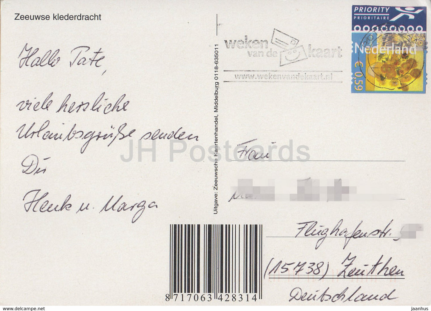 Zeeland - Zeeuwse klederdracht - Zeeland folk costumes - 2003 - Holland - Netherlands - unused