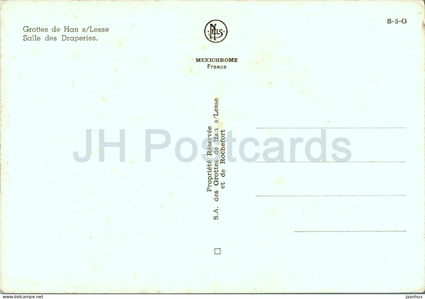 Grottes de Han - Salle des Draperies - cave - Belgium - unused