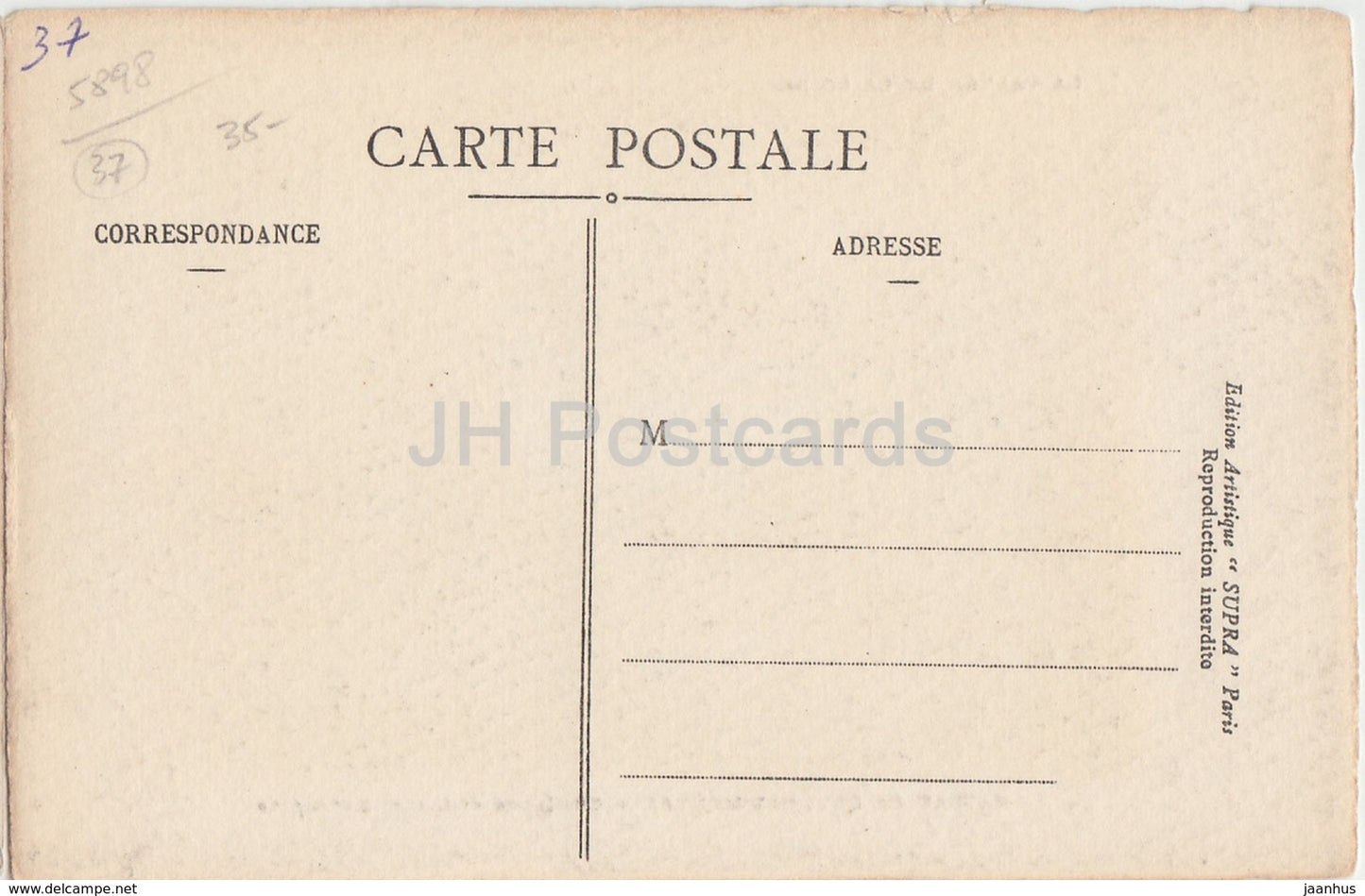 Vallee de la Loire - Chateau de Coudray Montpensier - castle - old postcard - France - unused