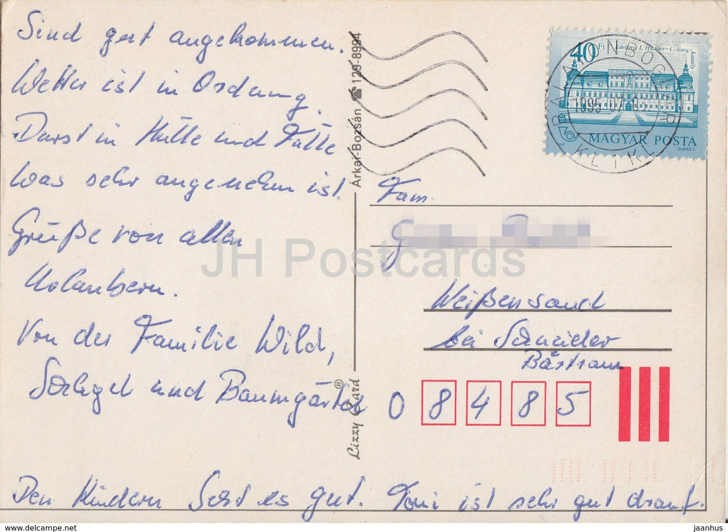 Balaton - Balatonlelle - beach - sailing boat - hotel - multiview - 1995 - Hungary - used