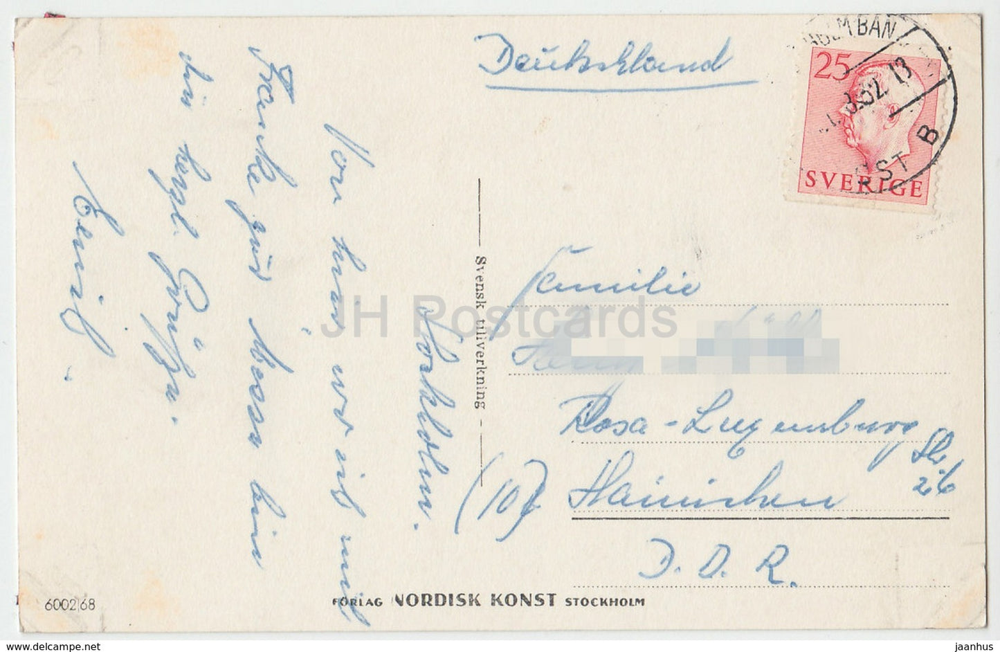 Stockholm - Strömmen - Grand Hotel - Nationalmuseum - bus - truck - old postcard - Sweden - used