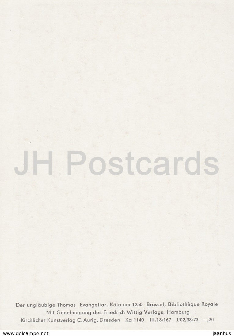 Der unglaubige Thomas - illustration de livre - art - Allemagne - inutilisé