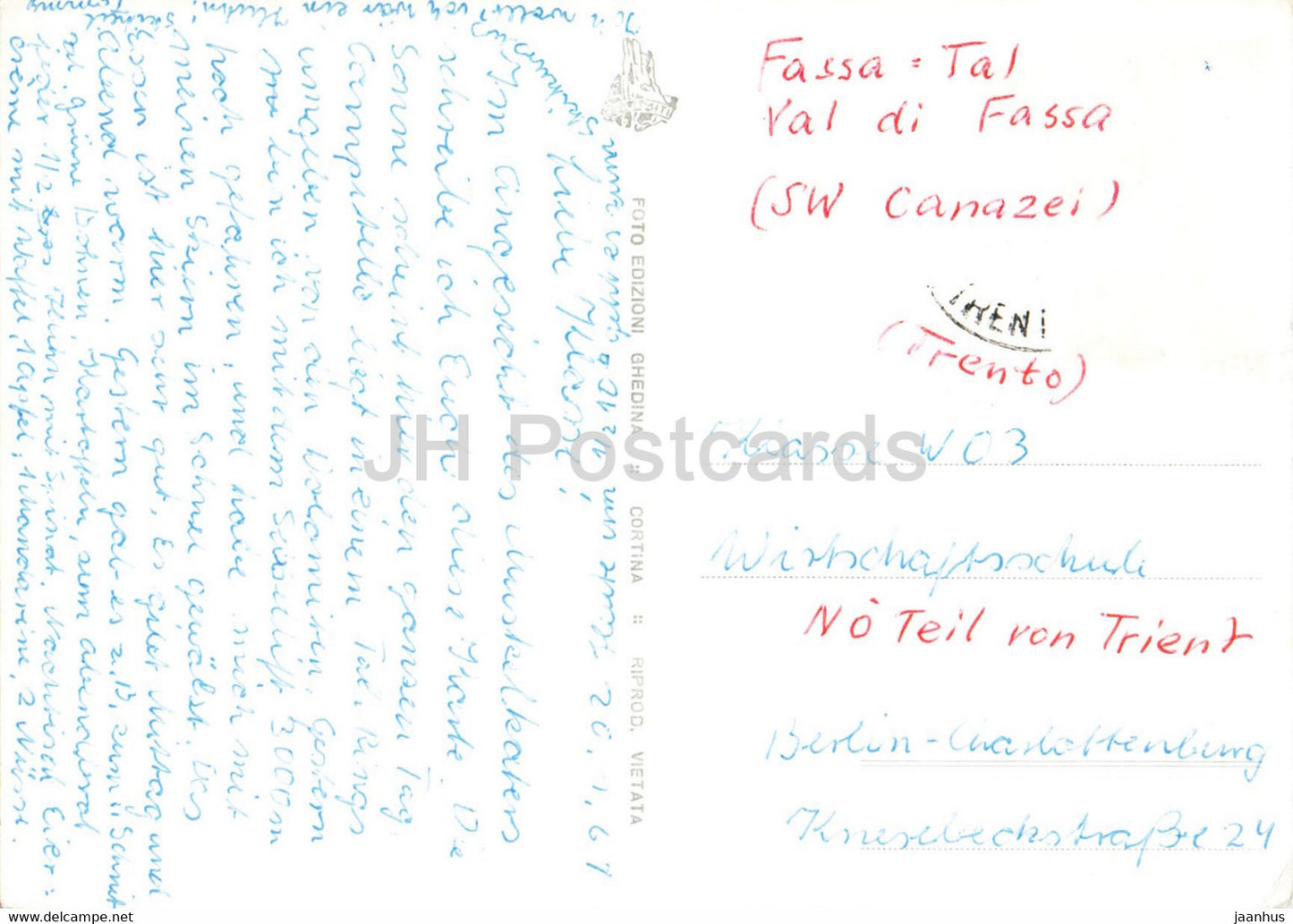 Val di Fassa - Campitello 1442 m - 1967 - Italy - used