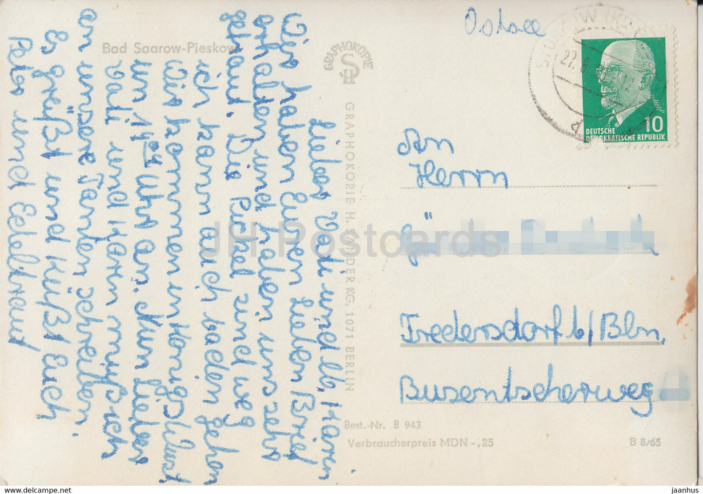 Rund um den Scharmutzelsee - Bad Saarow - Pieskow - 1966 - Allemagne DDR - occasion