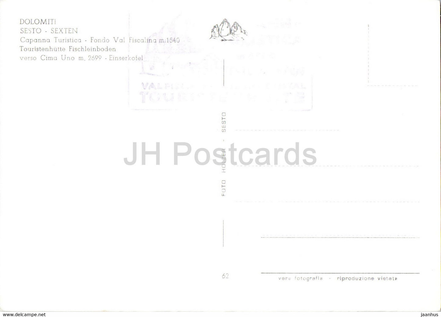 Dolomiti - Sesto - Sexten - Capanna Turistica - Fondo Val Fiscalina - Fischleinboden - 62 alte Postkarten - Italien - unbenutzt