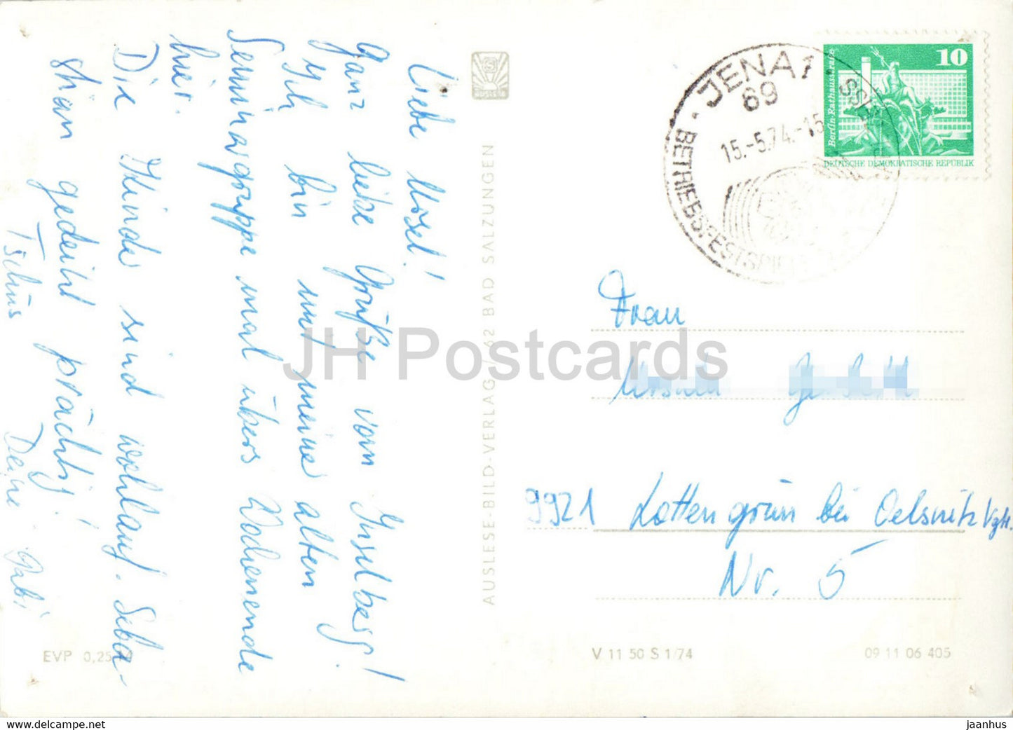 Rund um den Grossen Inselsberg - Brotterode - Hotel Schweizerhaus - Winterstein old postcard - 1974 - Germany DDR - used