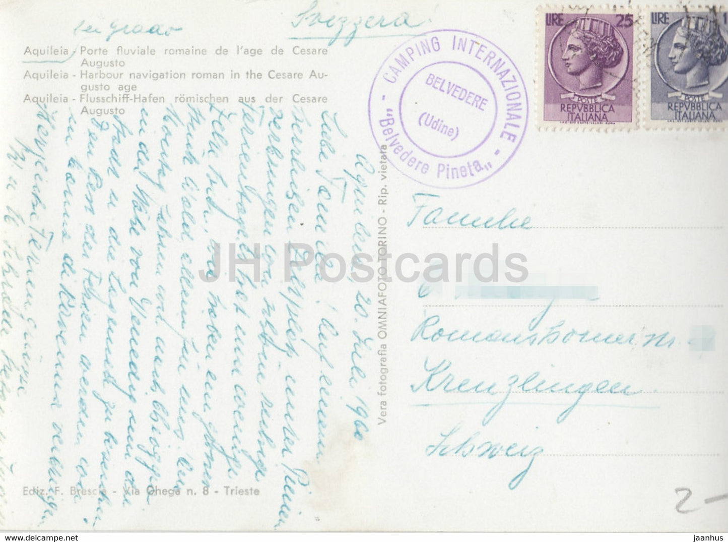 Aquileia - Porto fluviale romano al tempo di Cesare Augusto - Harbour - ancient - 16 - 1960 - Italy - used