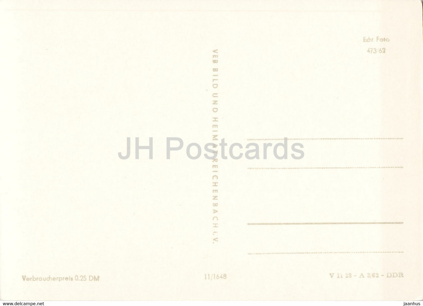 Oberhof - Halle der Freundschaft - Hirschgruppe - Im Kurpark - Kanzlersgrund Thur - carte postale ancienne - Allemagne DDR - inutilisée