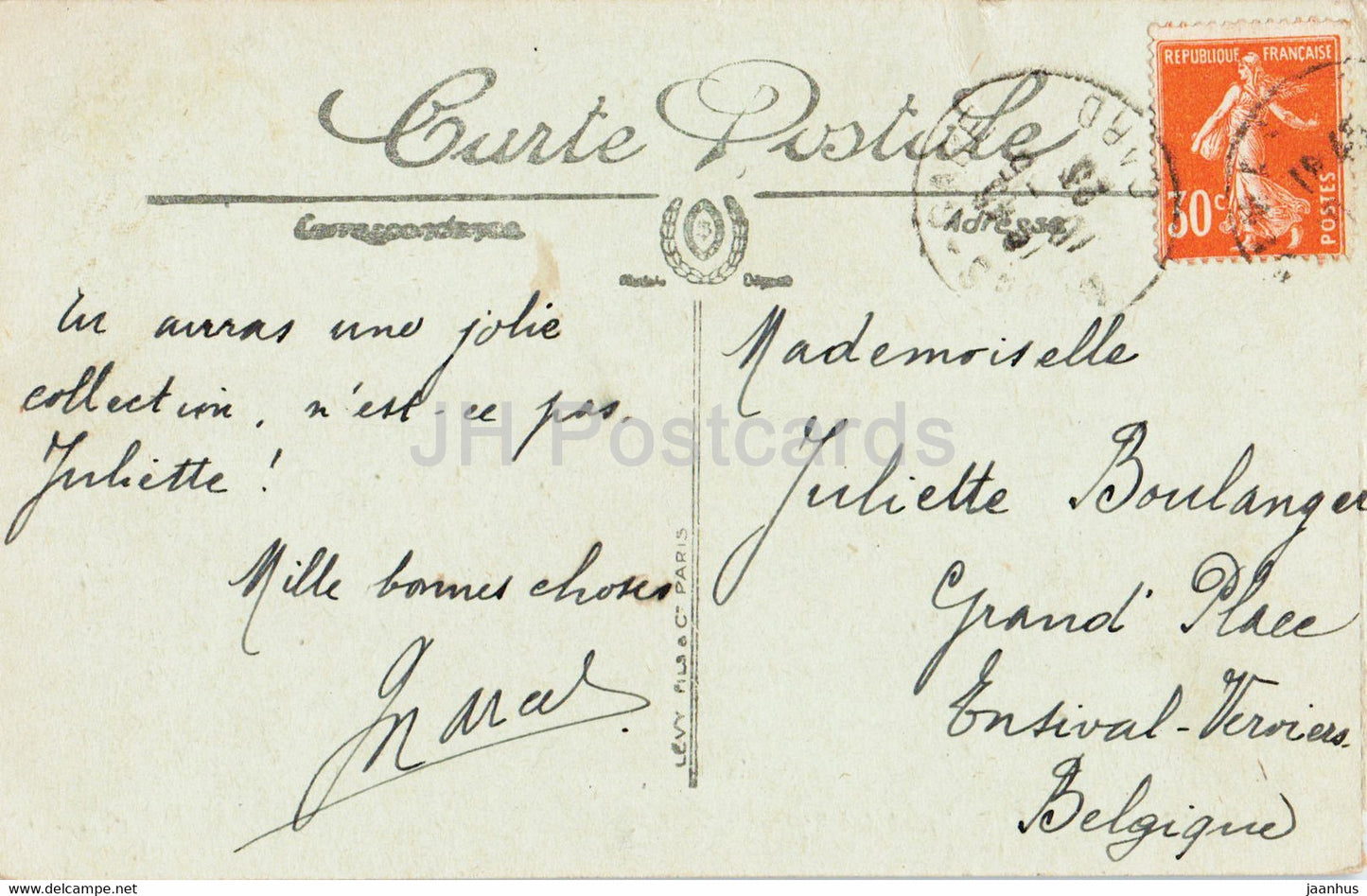 Nîmes - Le Boulevard de l'Esplanade - 88 - carte postale ancienne - 1923 - France - occasion