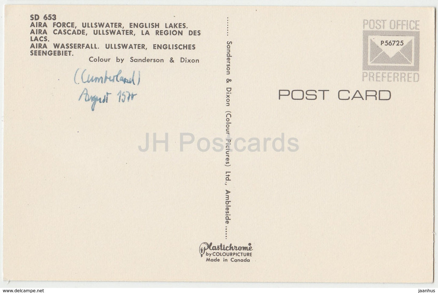 Ullswater - Aira Force - English Lakes - 1970 - Vereinigtes Königreich - England - gebraucht