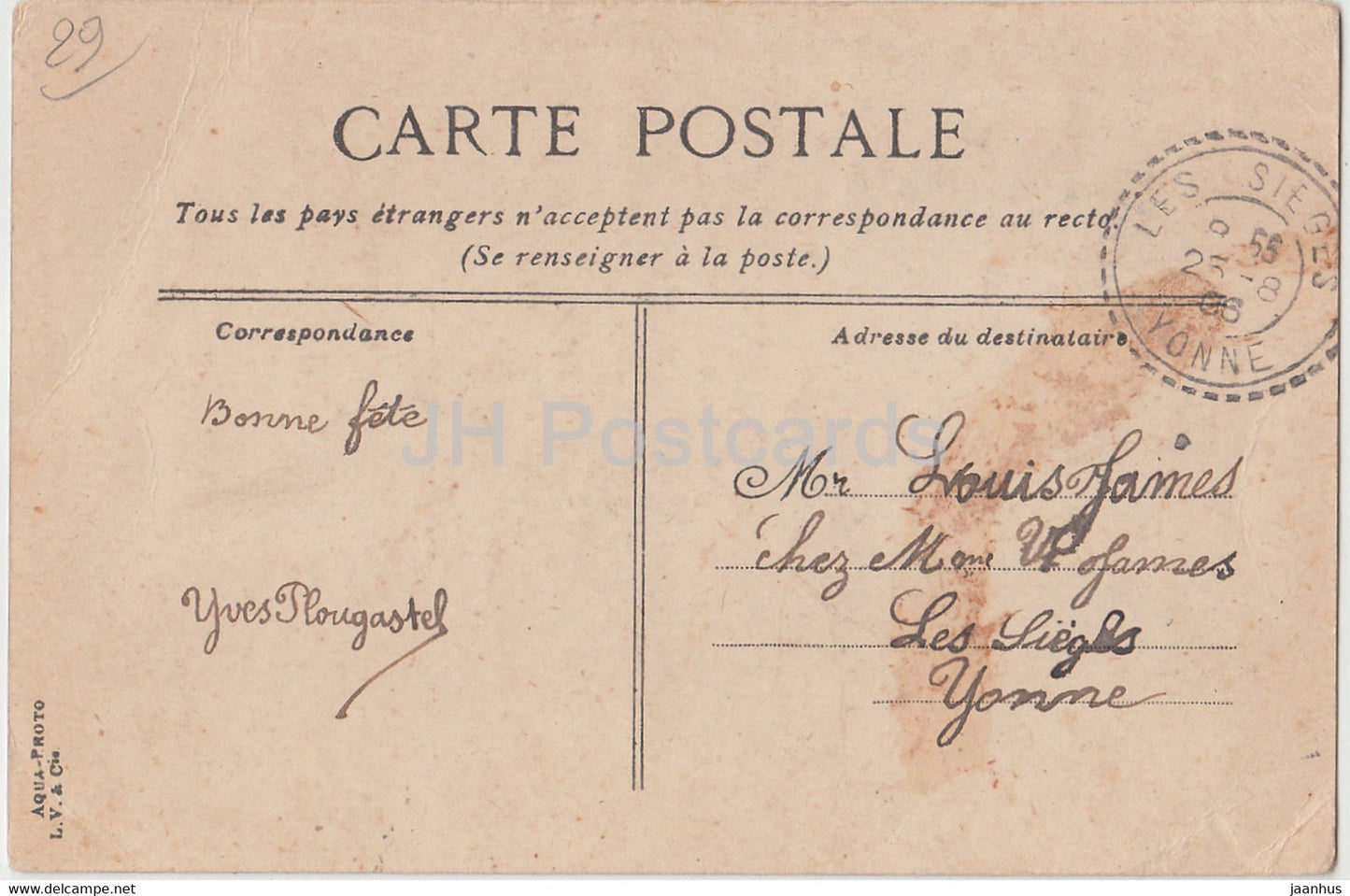 Brest - Rue de Paris et Place de la Liberte - Vue prise de la Place des Portes - old postcard - 1906 - France - used