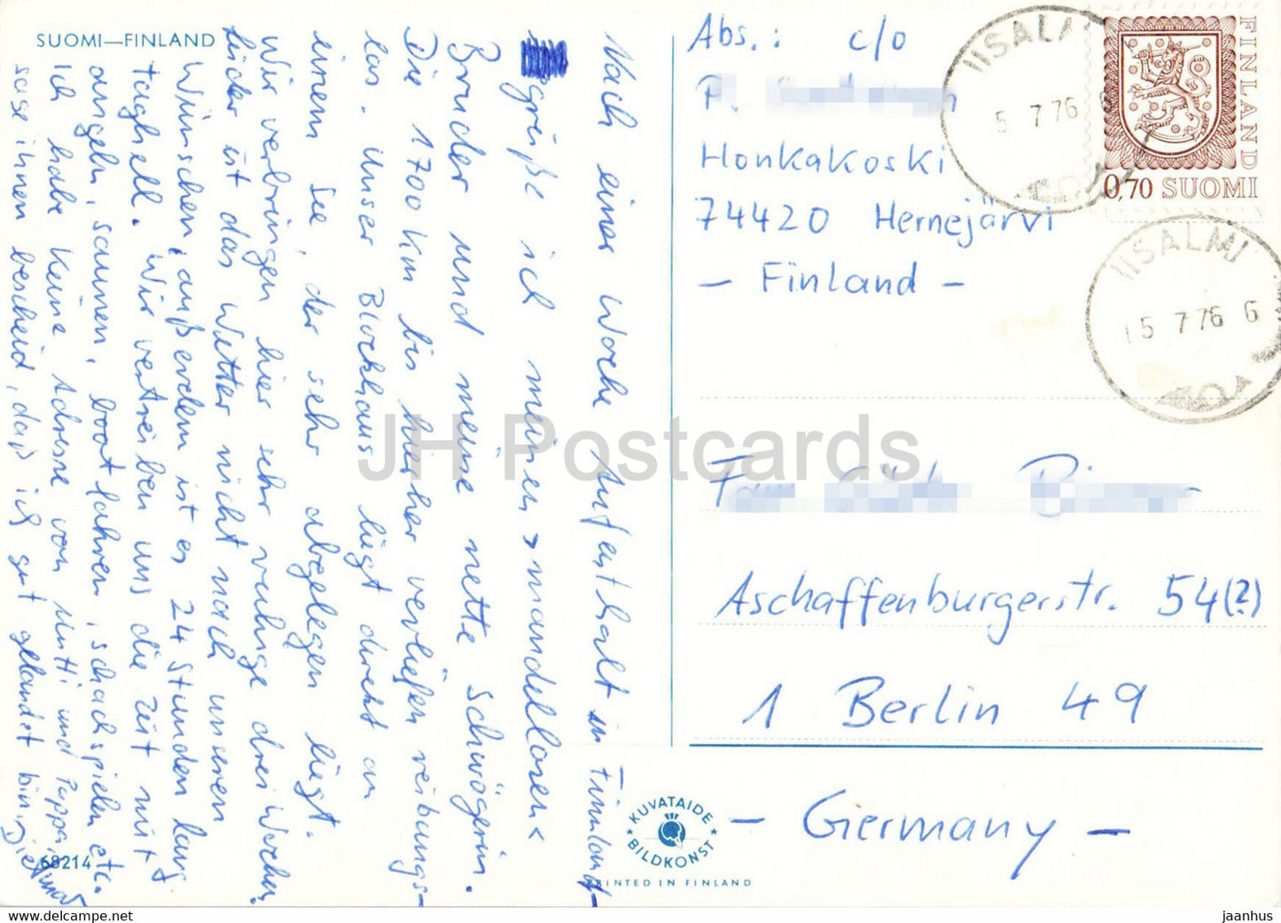 lake view - 1976 - Finland - used