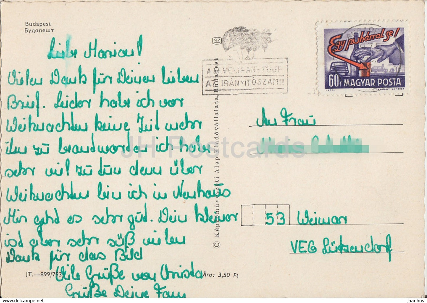 Budapest - architecture - pont - multiview - 1975 - Hongrie - utilisé