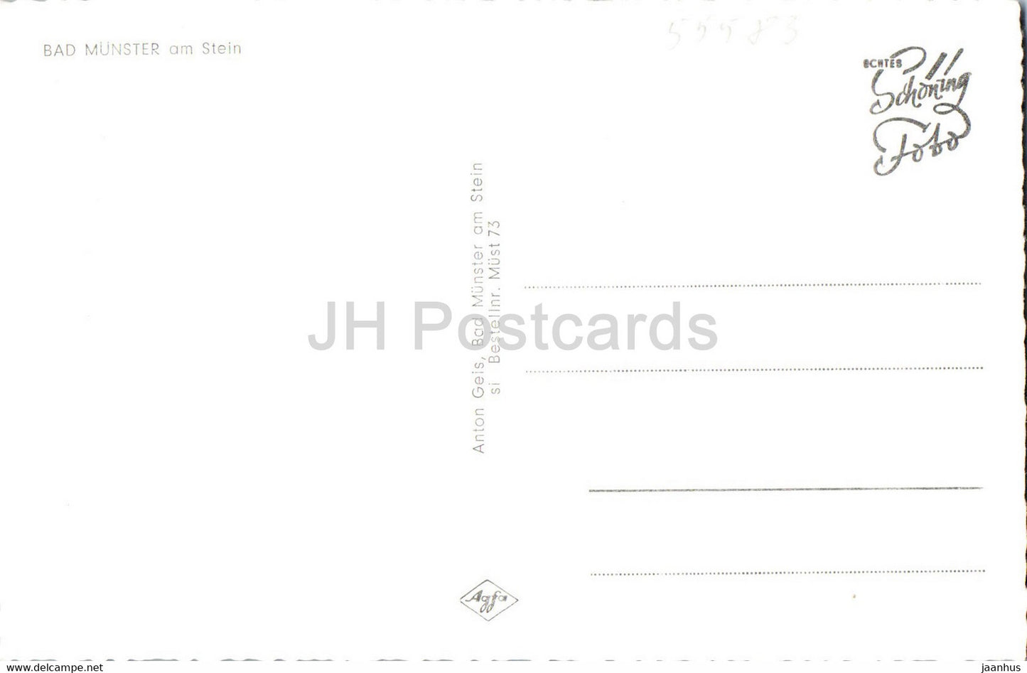 Bad Münster am Stein - alte Postkarte - Deutschland - unbenutzt