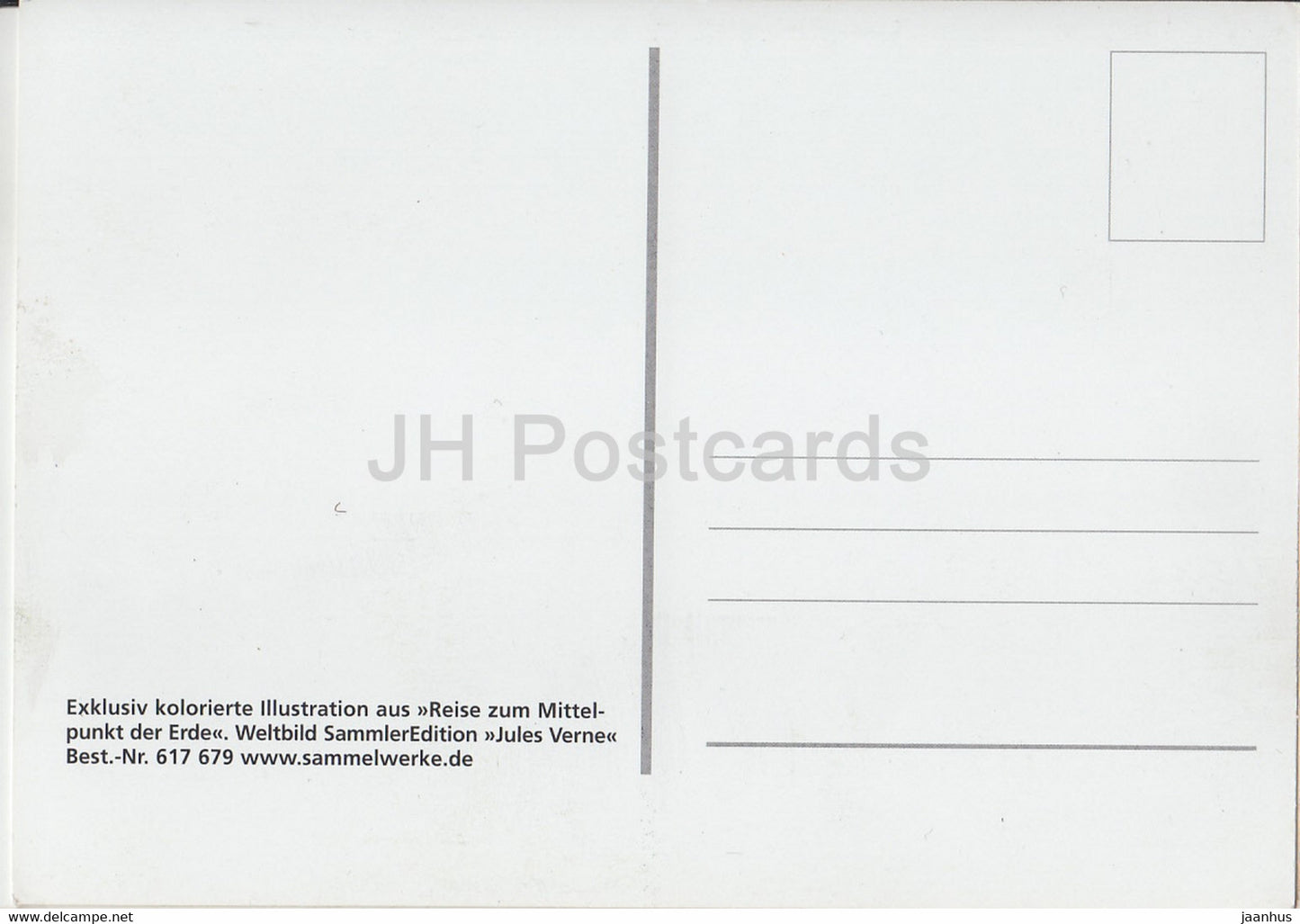 Reise zum Mittelpunkt der Erde - Voyage au centre de la Terre - Jules Verne - illustration - Allemagne - inutilisé