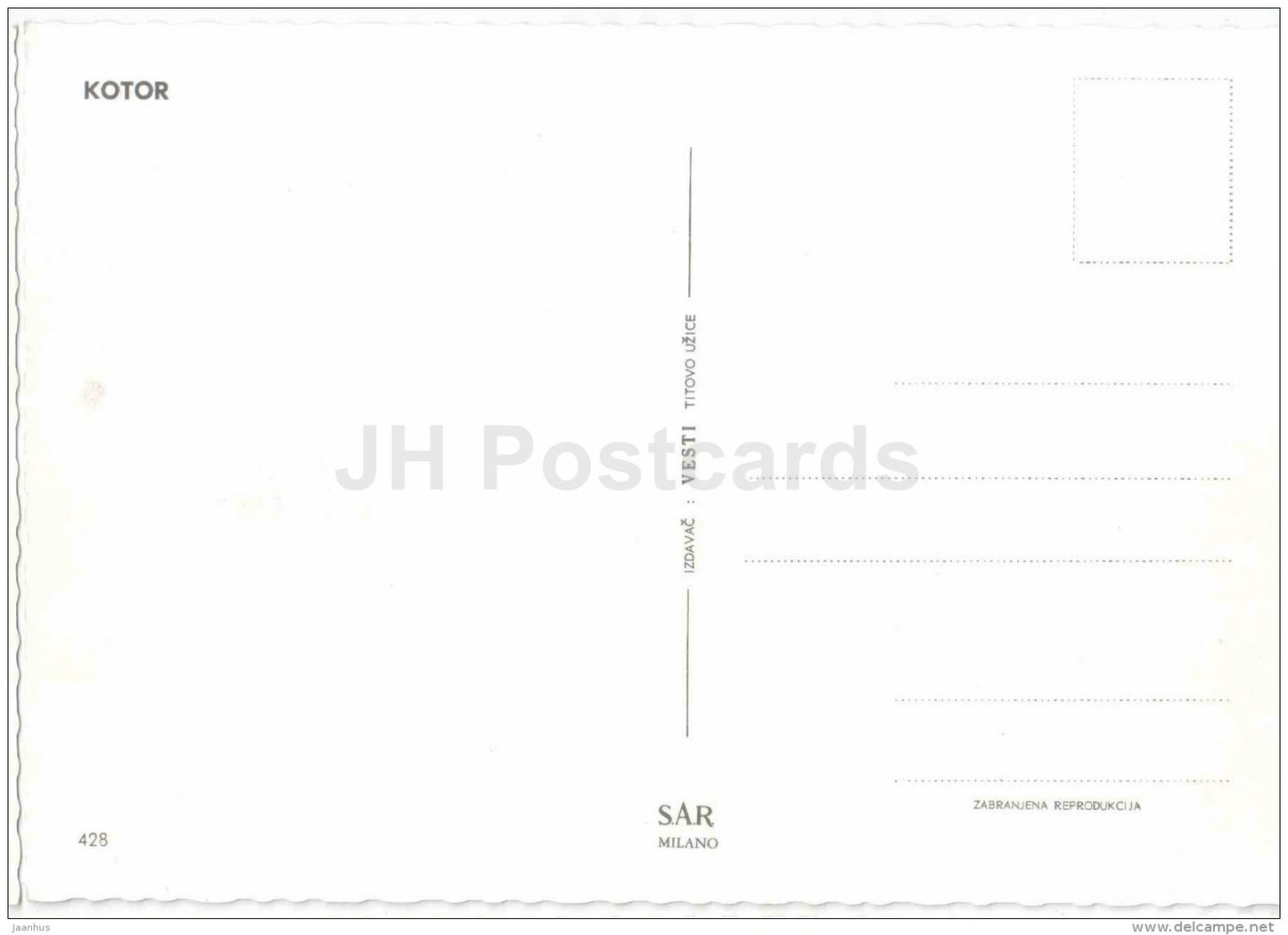 general view - Kotor - 428 - Montenegro - Yugoslavia - unused - JH Postcards