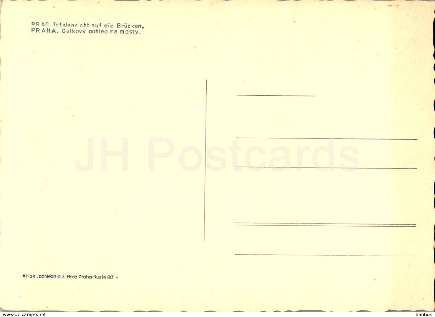 Praha - Prague - Celkovy pohled na mosty - General view of the bridges - Czech Republic - Czechoslovakia - unused