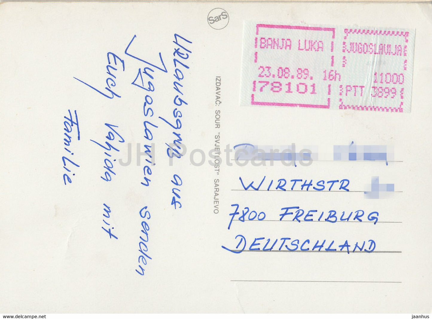 Banja Luka - hotel Bosna - shop - pool - street view - multiview - 1989 - Yugoslavia - Bosnia and Herzegovina - used