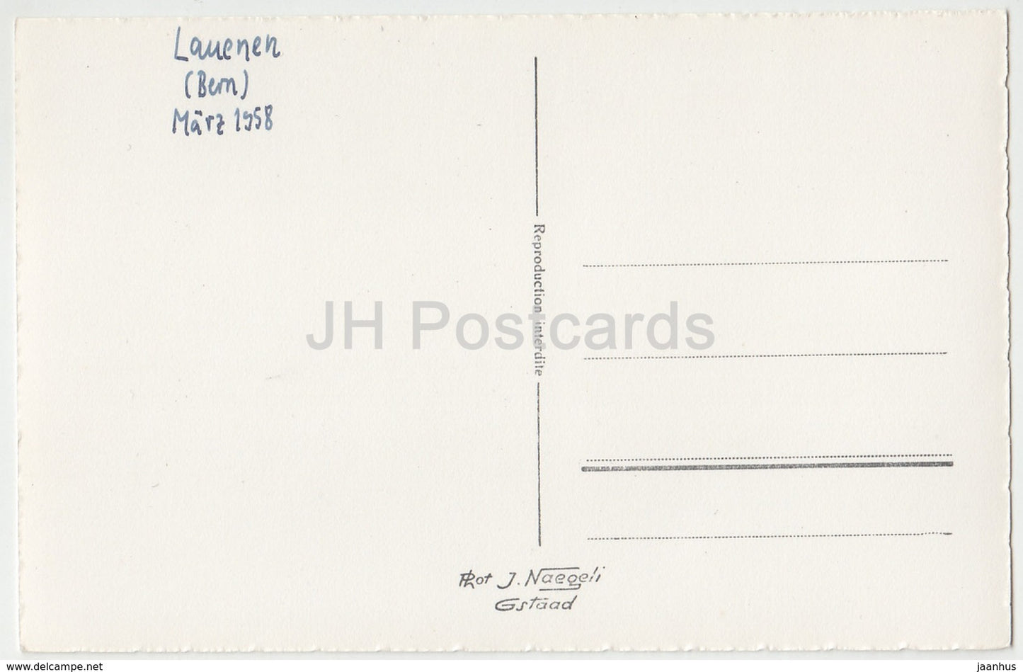 Lauenensee bei Lauenen - 273 - Switzerland - 1958 - used