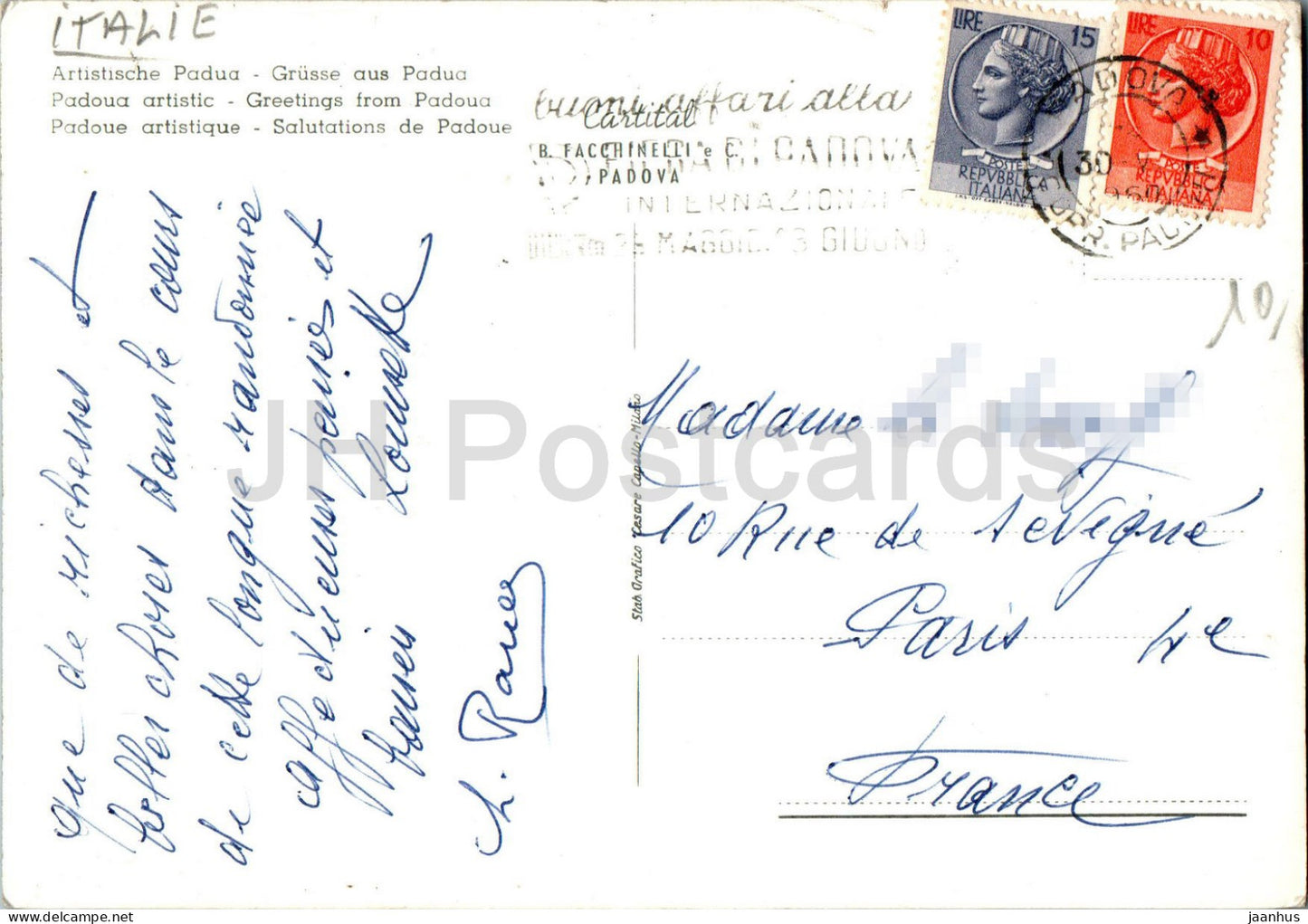 Padova Artistica – Padua Artistic – Grüße aus Padua – Multiview – 1960 – Italien – gebraucht