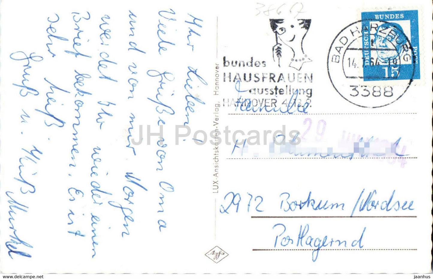 Gruss aus Bad Harzburg - Schwebebahn - Schwimmbad - Radau Wasserfall - cable car - 1964 - Germany - used