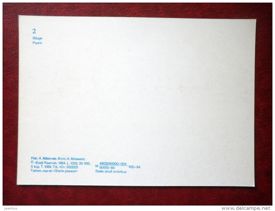Rõuge - 1984 - Estonia USSR - unused - JH Postcards