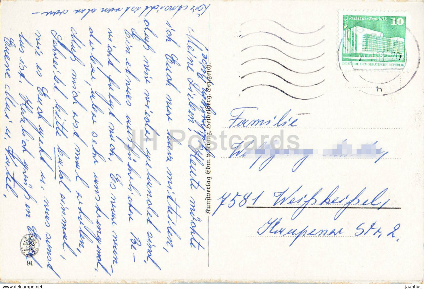 illustration by H. Hoffmann - Der Drachenfels mit Blick auf Konigswinter und Godesberg - Germany - used