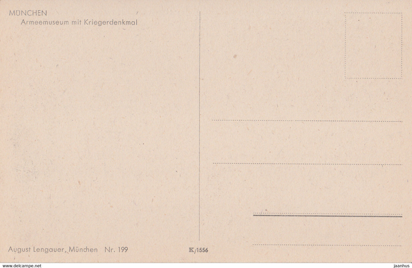 Munchen - Armeemuseum mit Kriegerdenkmal - old postcard - 199 - Germany - unused